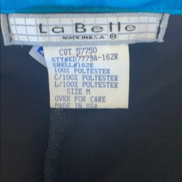 Vintage La Belle Black & Blue Dress - Picture 2 of 2